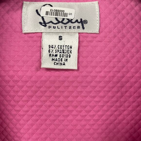 Vintage White Label Lilly Pulitzer Button Front Blazer Jacket Pink Small - Picture 4 of 5